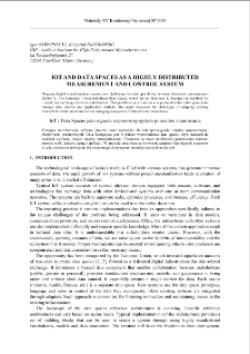 IoT and Data Spaces as a highly distributed measurement and control system = IoT i Data Spaces jako wysoce rozproszony system pomiar&oacute;w i sterowania