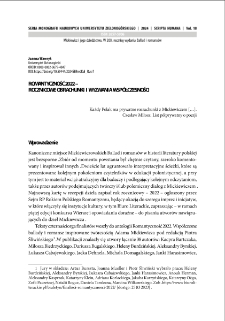 Romantyczność 2022 - rocznicowe obrachunki i wyzwania wsp&oacute;łczesności = Romantyczność 2022 - anniversary summing-up and contemporary challenge