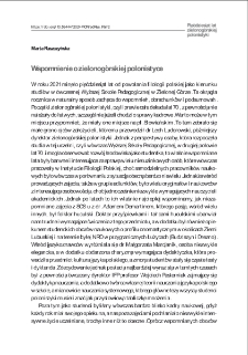 Wspomnienie o zielonog&oacute;rskiej polonistyce