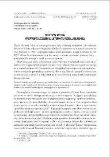 Motyw wina we wsp&oacute;łczesnej literaturze lubuskiej = Wine motif in contemporary Lubusz literature