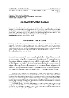 Z dziej&oacute;w rzymskich caligae = Of the history of Roman caligae