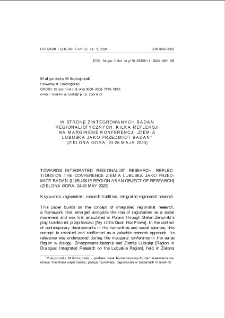 W stronę zintegrowanych badań regionalistycznych. Kilka refleksji na marginesie konferencji "Ziemia Lubuska jako przedmiot badań" (Zielona G&oacute;ra, 24-25 maja 2023) = Towards integrated regionalist research: reflections on the conference "Ziemia Lubuska jako przedmiot badań" [Lubuskie Region as an object of research] (Zielona Gora, 24-25 may 2023)