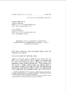 Budowa ciała chłopc&oacute;w i dziewcząt wojew&oacute;dztwa lubuskiego w wieku 7-18 lat. Tendencje zmian = Body build trends in boys and girls aged 7-18 in the Lubuskie Voivodeship
