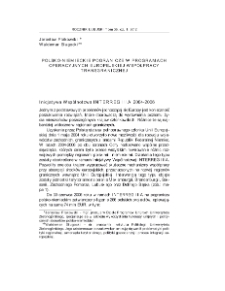 Polsko-niemieckie pogranicze w programach operacyjnych europejskiej wsp&oacute;łpracy transgranicznej = Polish-German borderland in the european cbc operational programmes