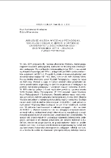 Jubileusz 40-lecia Wydziału Pedagogiki, Socjologii i Nauk o Zdrowiu (WPSiNoZ) Uniwersytetu Zielonog&oacute;rskiego - 22-23 września 2011 r. - relacja z jego przebiegu