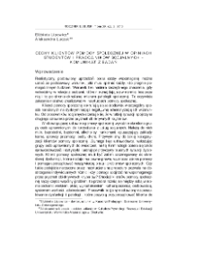 Cechy klient&oacute;w pomocy społecznej w opiniach student&oacute;w i pracownik&oacute;w socjalnych - komunikat z badań = Clients of social assistance services perceived by students and social workers - research results