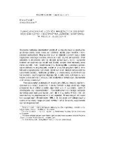 Funkcjonowanie uczni&oacute;w należących do grup r&oacute;wieśniczych i bez przynależności grupowej w relacji ja-zadanie = Functioning of students belonging to peer groups and without group membership in the relation me-task