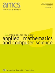 International Journal of Applied Mathematics and Computer Science (AMCS), volume 24, number 4 (2014) - Contents