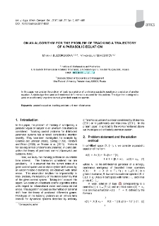 On an algorithm for the problem of tracking a trajectory of a parabolic equation
