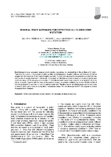 Minimal state automata for detecting a &szlig; globin gene mutation