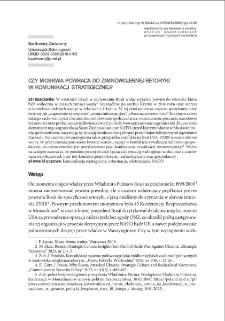 Czy Moskwa powraca do zimnowojennej retoryki w komunikacji strategicznej?