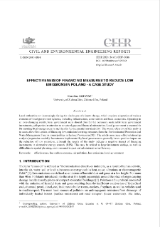 Effectiveness of Financing Measures to Reduce Low Emissions in Poland - a Case Study