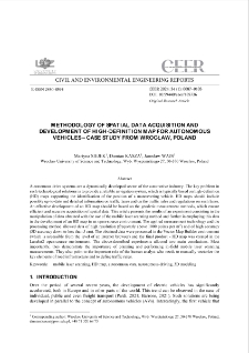Methodology of Spatial Data Acquisition and Development of High-Definition Map for Autonomous Vehicles - Case Study from Wrocław, Poland