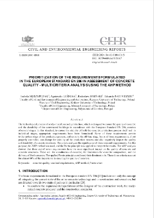 Prioritization of the Requirements Formulated in the European Standard EN 206 in Assessment of Concrete Quality - Multicriteria Analysis Using the AHP Method
