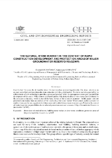 The Natural Stone Market in the Context of Rapid Construction Development and Protection Areas of Major Groundwater Reservoirs (GZWP)