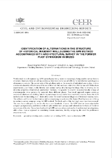 Identification of Alternations in the Structure of Historical Masonry Walls Using the GPR Method Accompanied with Architectural Survey in the Former Piast Gymnasium in Brzeg