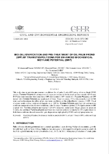 Bio-delignification and Pre-treatment of Oil Palm Frond (OPF) by "Trametes Polyzona" for Enhanced Biochemical Methane Potential (BMP)