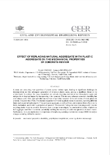 Effect of Replacing Natural Aggregate with Plastic Aggregate on the Mechanical Properties of Concrete-Review