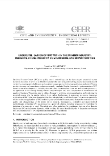 Underutilisation of SPC Within the Mining Industry: Insights, Cross-industry Comparisons, and Opportunities