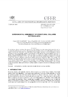 Experimental Assessment of Structural Collapse in Pyroclats