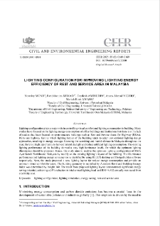 Lighting Configuration for Improving Lighting Energy Efficiency of Rest and Service Area in Malaysia