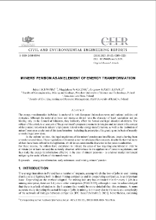 Miners` Pension as an Element of Energy Transformation