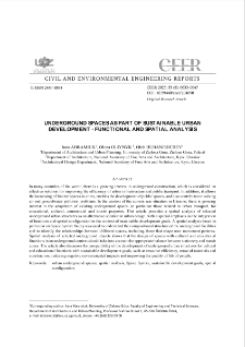 Underground Spaces as Part of Sustainable Urban Development - Functional and Spatial Analysis