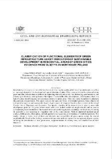 Classification of Functional Elements of Green Infrastructure as Key Indicators of Sustainable Development in Residential Areas of Green Cities: Evidence from Olsztyn in Northeast Poland