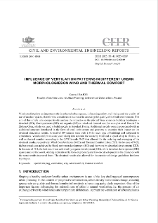 Influence of Ventilation Patterns in Different Urban Morphologies on Wind and Thermal Comfort