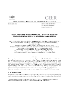 Gas Flaring and Hydrocarbon Pollutions in Selected Tropospheric Layers Of Niger Delta Basin Nigeria
