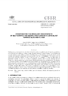 Investigating the Rheology and Strength of Self-compacting Geopolymer Concrete Using Blast Furnace Slag and Flyash