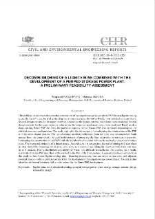 Decommissioning of a Lignite Mine Combined with the Development of a Pumped-Storage Power Plant: A Preliminary Feasibility Assessment