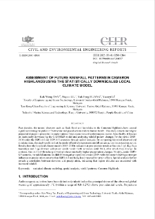 Assessment of Future Rainfall Patterns in Cameron Highlands Using the Statistically Downscaled Local Climate Model