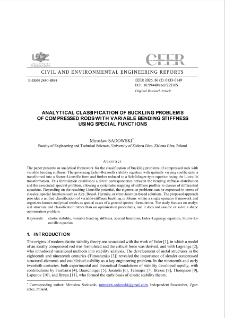 Analytical Classification of Buckling Problems of Compressed Rods With Variable Bending Stiffness Using Special Functions