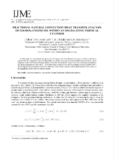 Analysis of fractional natural convection heat transfer of G0-MOS2 engine oil in an oscillating vertical cylinder