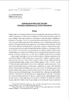Wsparcie w procesie żałoby poprzez organizację czasu wolnego = Support in the process of mourning through free time management