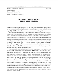 Dylematy porozwodowej opieki rodzicielskiej = Dilemmas of post-divorce parental care