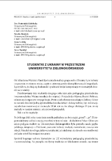 Studentki z Ukrainy w przestrzeni Uniwersytetu Zielonog&oacute;rskiego